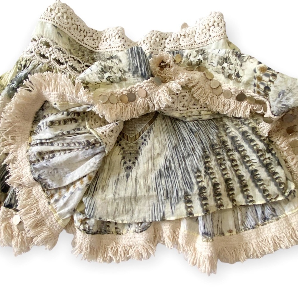 Camilla Printed Embellished Mini Skirt, Size M - Picture 11 of 16
